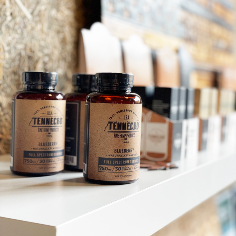 TenneCBD products on a shelf