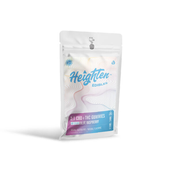 Blue Raspberry 2:1 CBD:THC Gummies Heighten THC Gummies