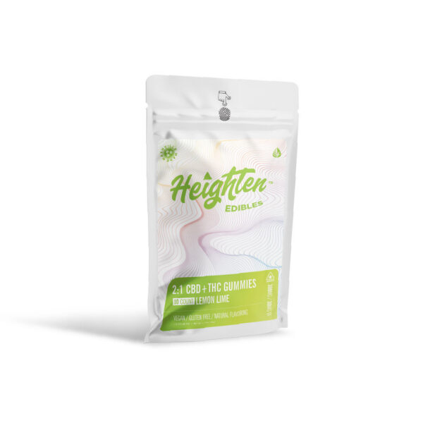 Lemon Lime 2:1 CBD:THC Gummies Heighten THC Gummies